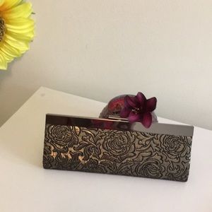 Jessica McClintock  floral clutch .